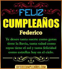 GIF Frases de Cumpleaños Federico